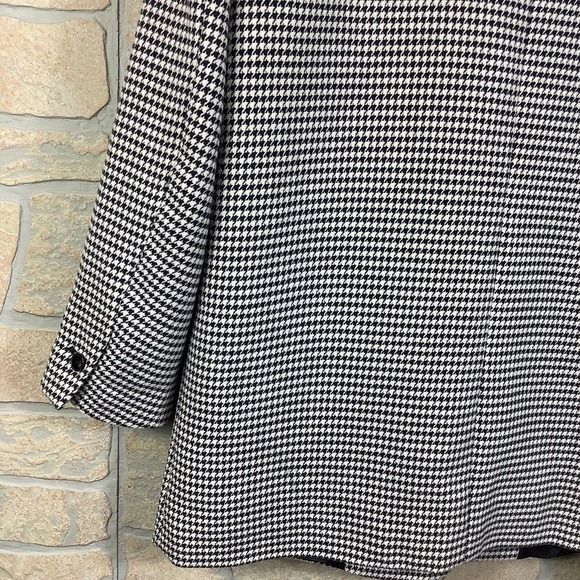 Zara Womens Blazer Size Small Black Cream Houndstooth Jacket - Picture 6 of 6